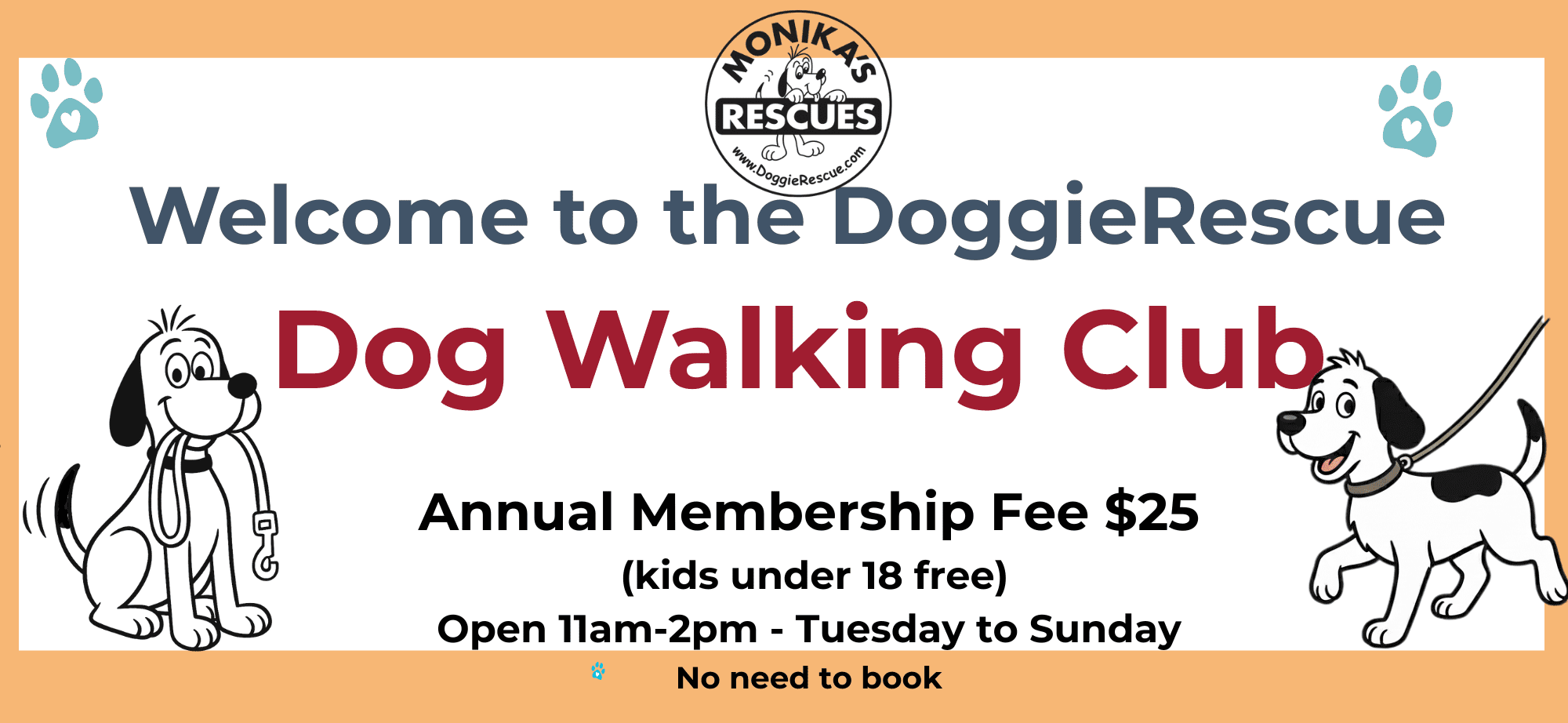 DR Dog Walking Club Sign